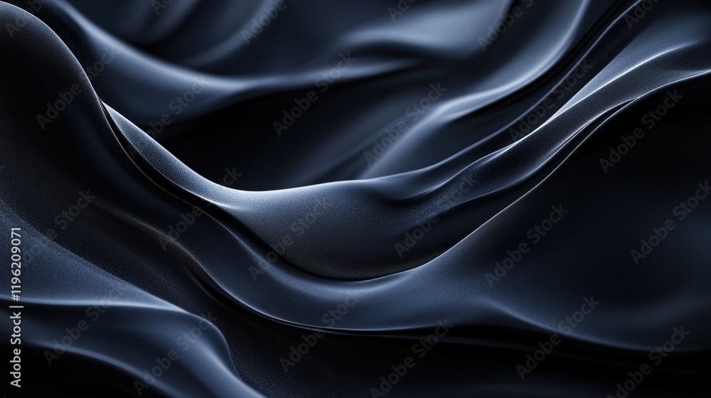 Poster dark swirling smoke patterns with abstract shapes and shadows, giving a sense of fluidity and dynami
