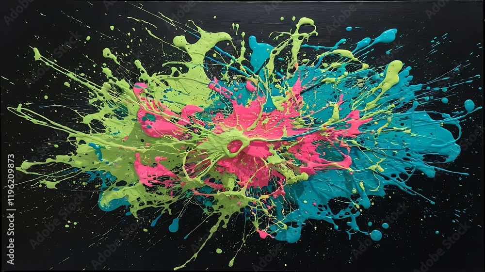 Poster abstract background with splashes