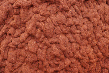 close up view of a termite nest located on Onslow Road in Western Australia.