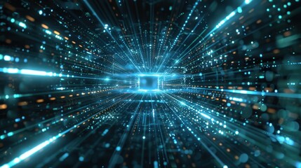 Fototapeta premium Business Intelligence: The process of collecting and analyzing data to generate insights, empowering leaders to make informed, strategic business decisions. 