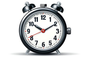 Vintage Black Alarm Clock Illustration