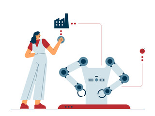 Industry illustration. Flat vector illustration