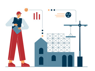 Industry illustration. Flat vector illustration