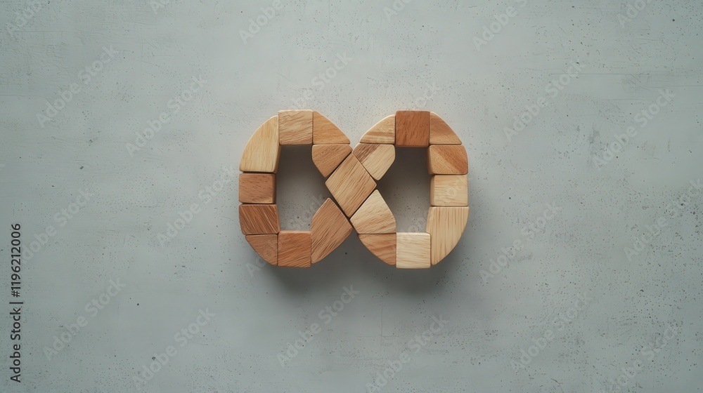 Poster infinity loop made from sudoku grids, symbolizing endless problem-solving