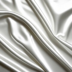 Blank White Silk satin background fabric texture, elegant fashion textile material