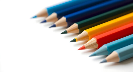 Fototapeta premium pencils isolated on white background