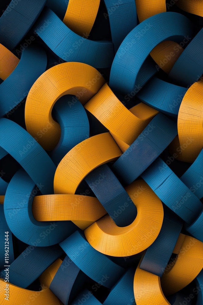 Poster infinity loop merging sudoku grids into geometric abstract designs