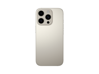 High-Resolution Transparent Smartphone Mockup for App, Design Presentation and Motion Graphics | Detailed PNG Format | Natural Titanium Color