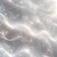 Glittering silver star background, shining universe light on white background. abstract background with stars.