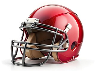 Fototapeta premium Minimalist American Football Helmet, Isolated Closeup, Sports Equipment, Game Day, Helmet Photography