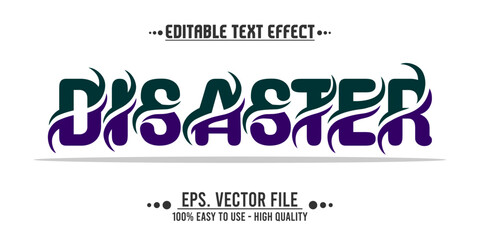 disaster typography word, vector illustration design, for poster design needs, banners, news and others. eps file