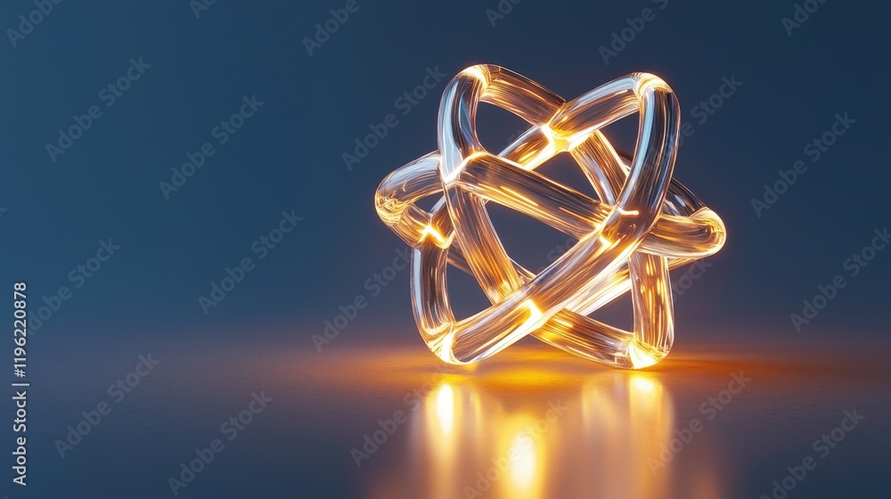 Poster sudoku numbers intertwining with glowing geometric shapes