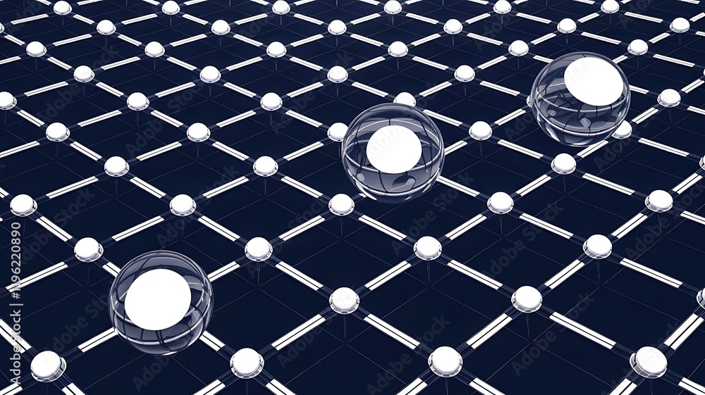 Poster 3d render of a crowd of people in a row