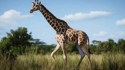 Fototapeta premium Giraffe in African Savanna