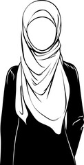 Hijab style silhouette