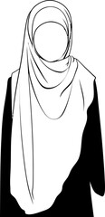 Hijab style silhouette