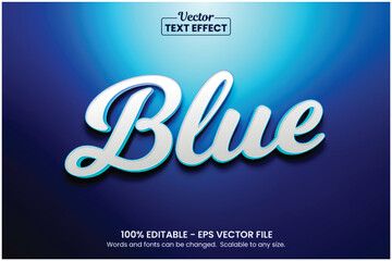 Obraz premium 3D blue text effect, Editable text effect