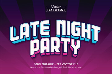 Obraz premium Glowing night Show neon light, Editable Graphic Style text effect