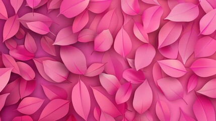 Obraz premium A background of layered pink leaves in various shades creating a textured pattern