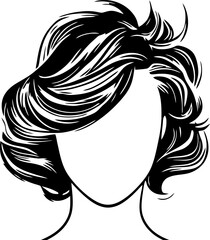 Woman hairstyle silhouette