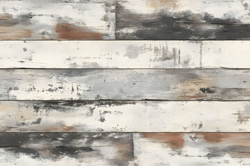 Rustic Whitewashed Wooden Planks Texture Background