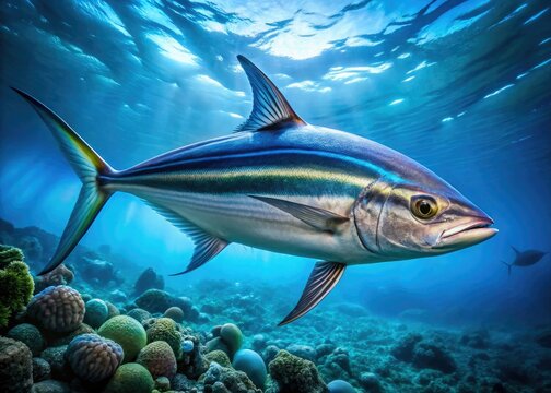 A sharp underwater photo reveals an Indian Threadfin (Alectis indica), a vibrant Indian Ocean fish.