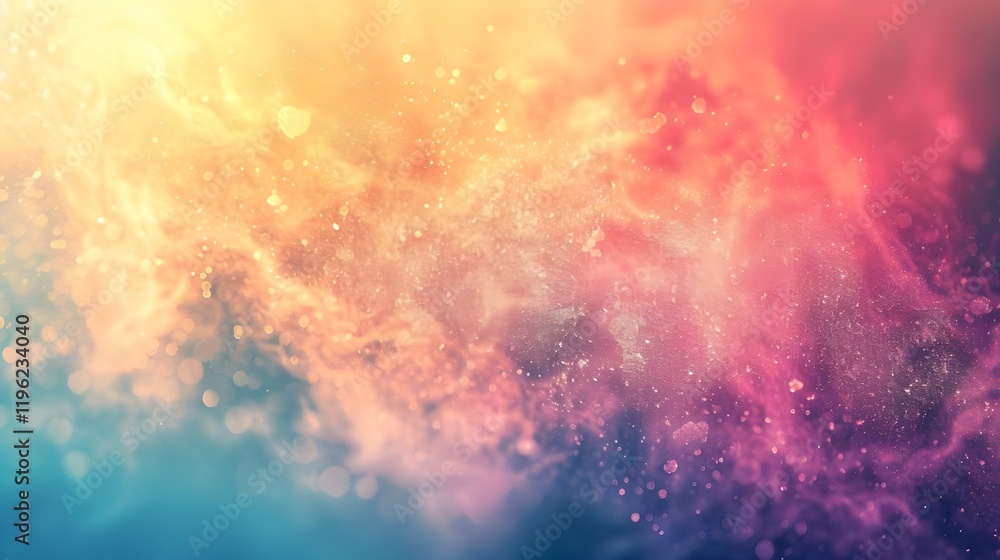 Poster abstract colorful mist with soft gradient sparkles