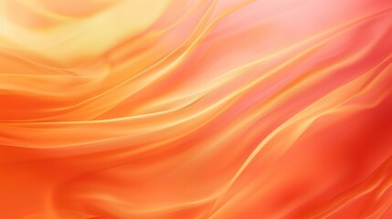 Fototapeta premium Abstract image of flowing red and orange silk-like textures with a smooth gradient