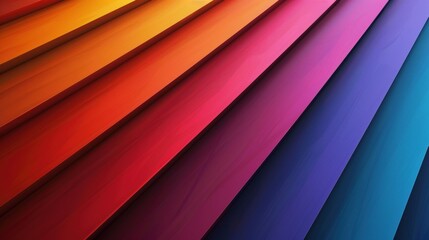 Fototapeta premium Vibrant, angled, multicolored paper sheets in a fan arrangement