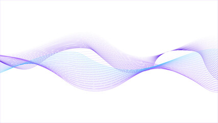 Fototapeta premium Abstract blue wave line vector background design element isolated on a white background, Blue wave swirl swoosh.