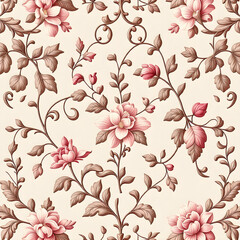 seamless pattern with flowers