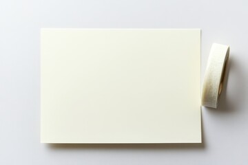 Blank paper, washi tape, white background, mockup, stationery