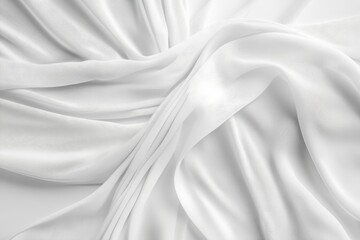 Obraz premium Swirling white fabric texture background.