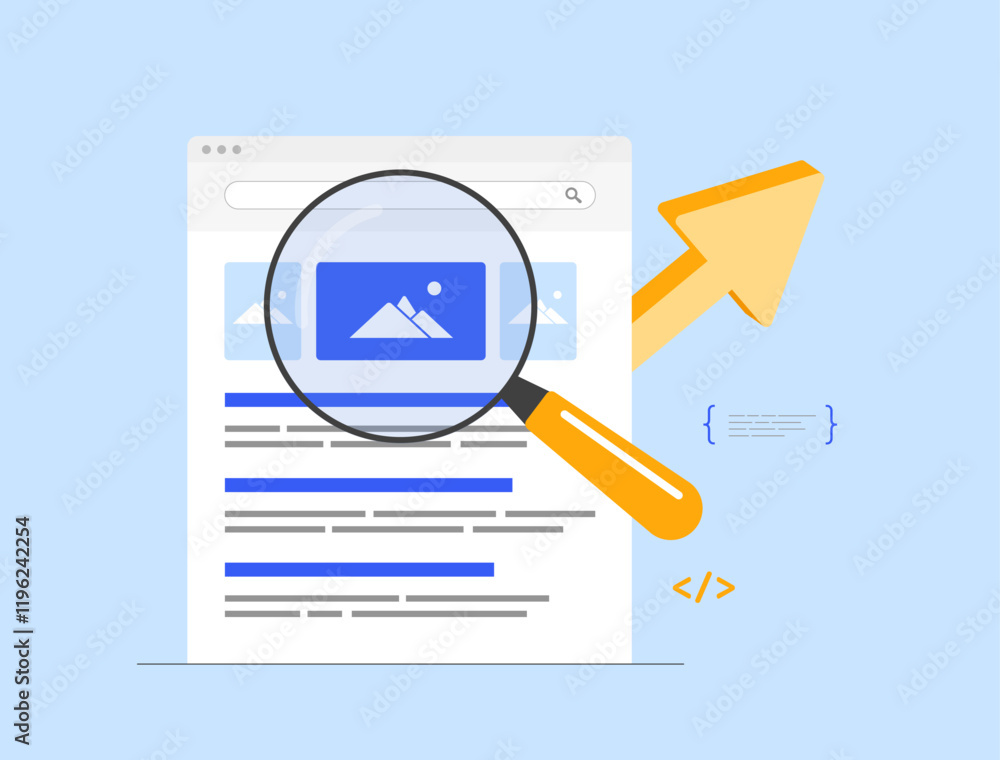 Poster seo optimization for image search. enhance visibility in image search by using optimized alt tags, d