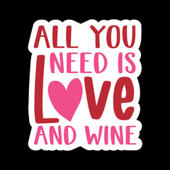 Valentine day Sticker vector Design, Valentine day Svg Design