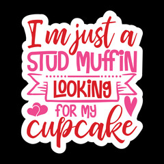 Valentine day Sticker vector Design, Valentine day Svg Design