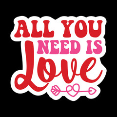 Valentine day Sticker vector Design, Valentine day Svg Design
