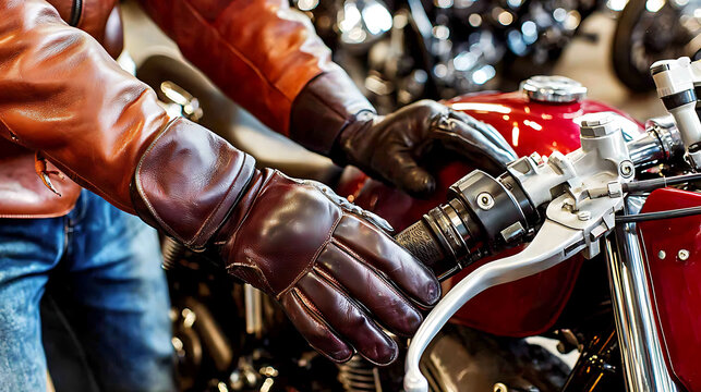 Mechanic Applying Innovative Techniques in Motorcycle Repair Workshop for Enhanced Performance