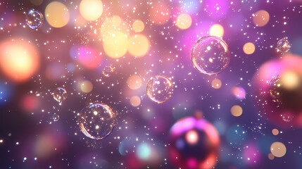 Festive christmas greeting card background with sparkling ornaments and lights creating a joyful holiday atmosphere. Rainspire. Illustration