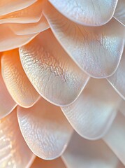 Close-up of iridescent, peach-colored scales.