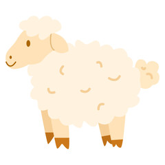 Islamic element cute white lamb