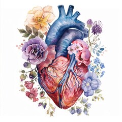 Flower art painting graphics.