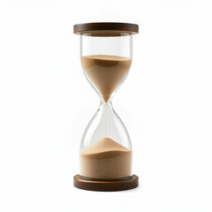 Sand hourglass isolated on transparent a background