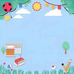 School themed background template