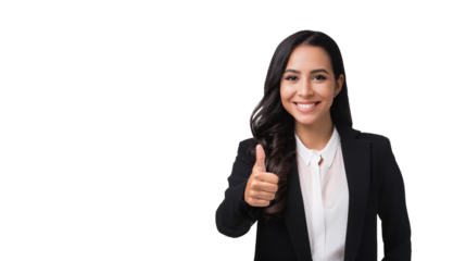 Atractiva modelo en traje de negocios