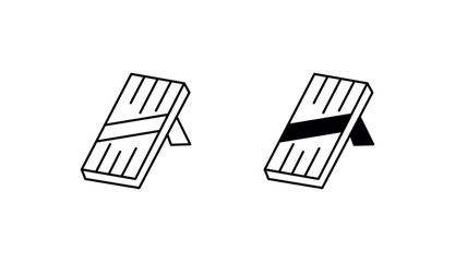 Mandoliner Cutter icon design with white background stock illustration