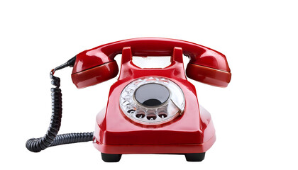an old fashioned red telephone isolated on transparent background vector png new
