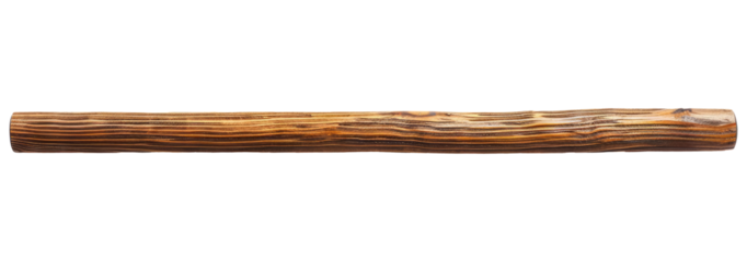 Wooden stick isolated on transparent background