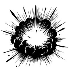 Explosion silhouette vector design