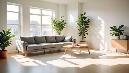 Illustration of the living room interior
